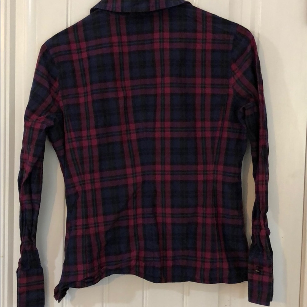 Women's Plaid Long Sleeve Shirt Talbots 6P Petite - Picture 3 of 3